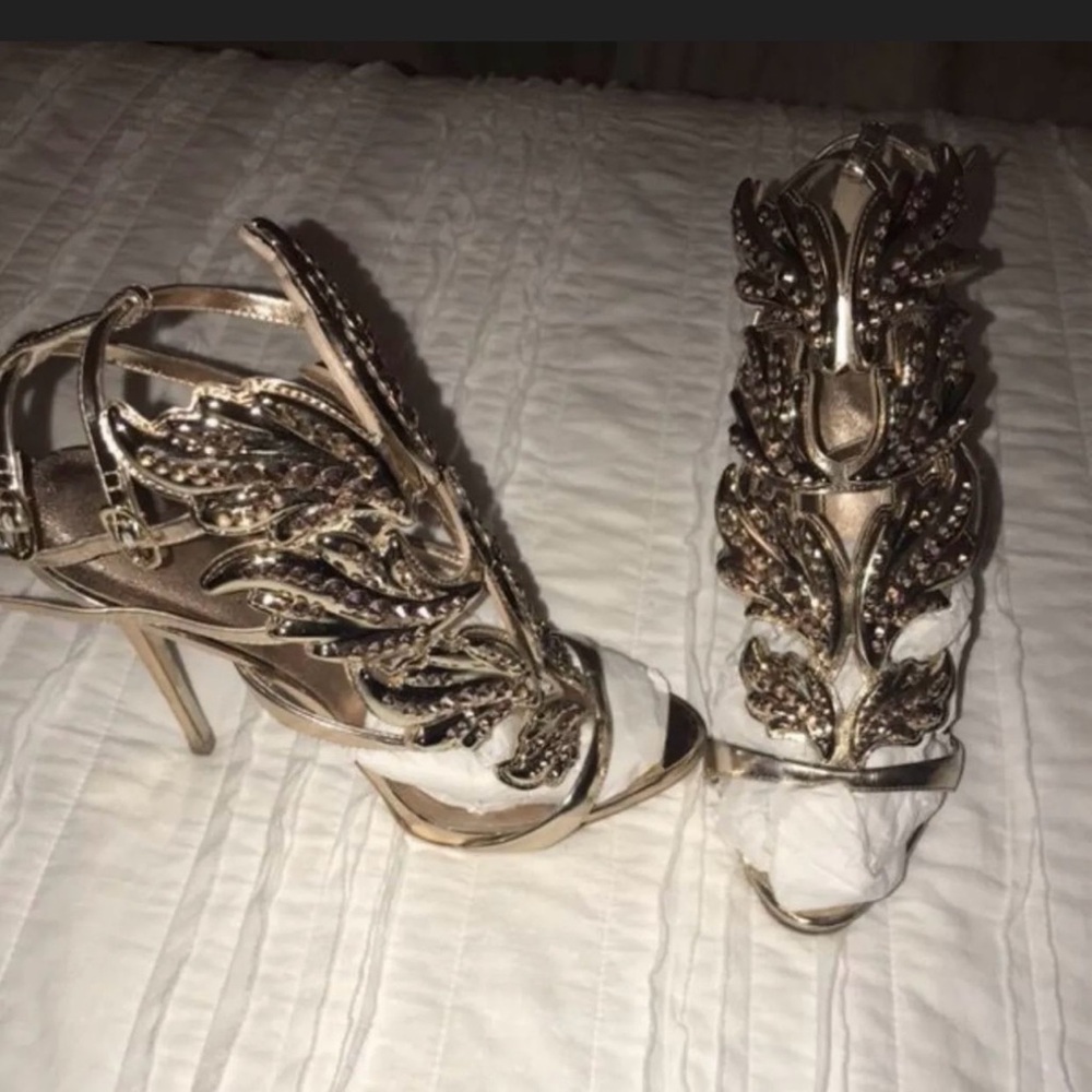 Giuseppe Zanotti Cruel Bronze Women's Shoes Heels Size 41